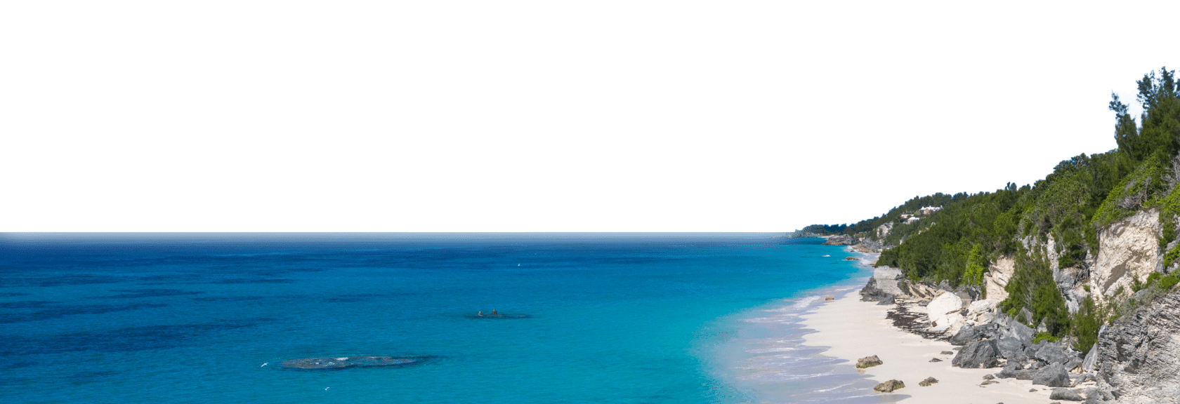 Cliffs overlooking a beach.