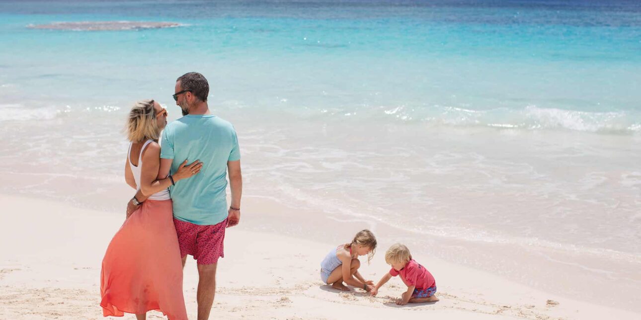 couple standing at the beach