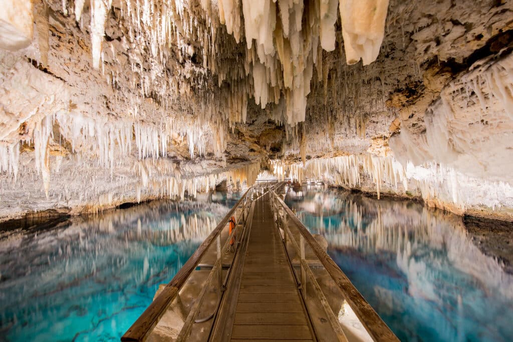 inside a cave